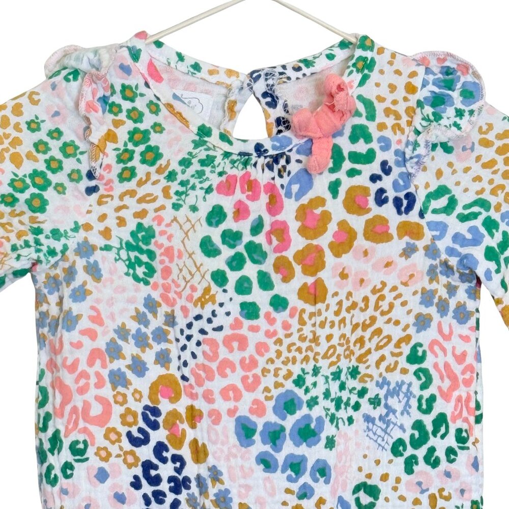 Mud Pie Baby Girls Rainbow Leopard Bodysuit - Size 3-6M - Picture 4 of 9